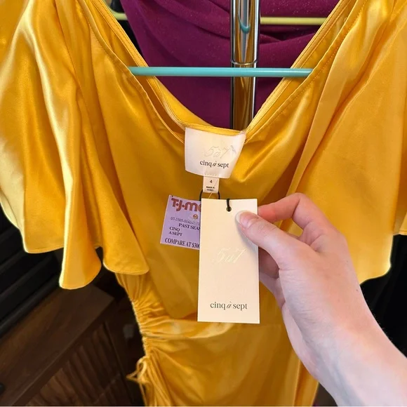 NWT Cinq a Sept Patti silk high-low gown sz 4 - Picture 4 of 11